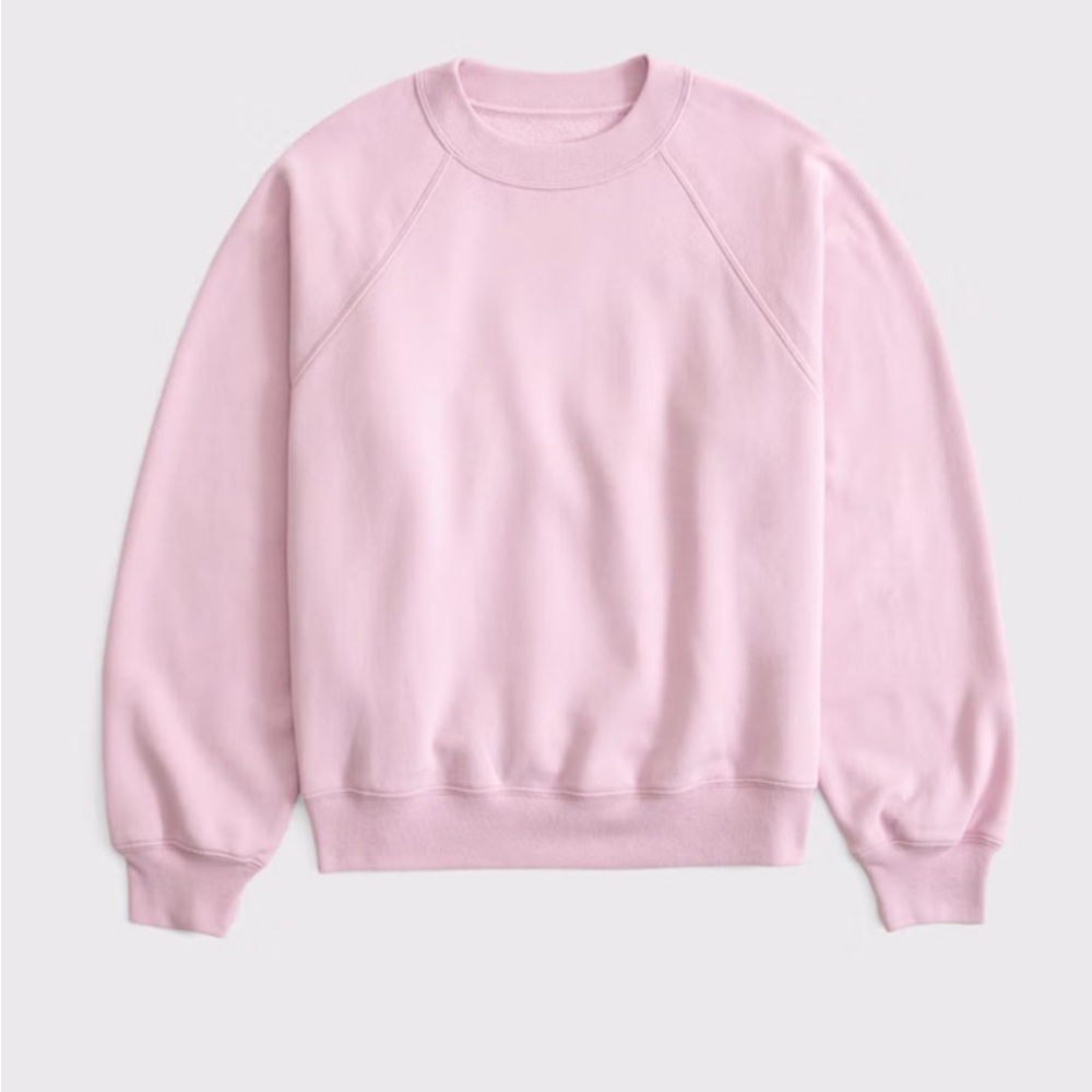 Abercrombie Sunday Raglan Sweatshirt in cream